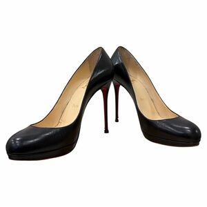 Christian Louboutin Filo 120 Black Leather Platform Pumps – EU 37